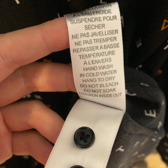 TWIK Black Lettered Pattern Blouse - Picture 8 of 8